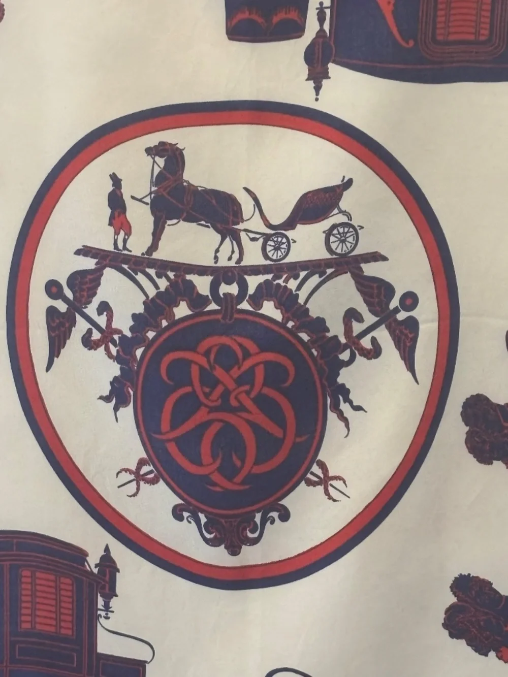 HERMES EX LIBRIS SILK SCARF